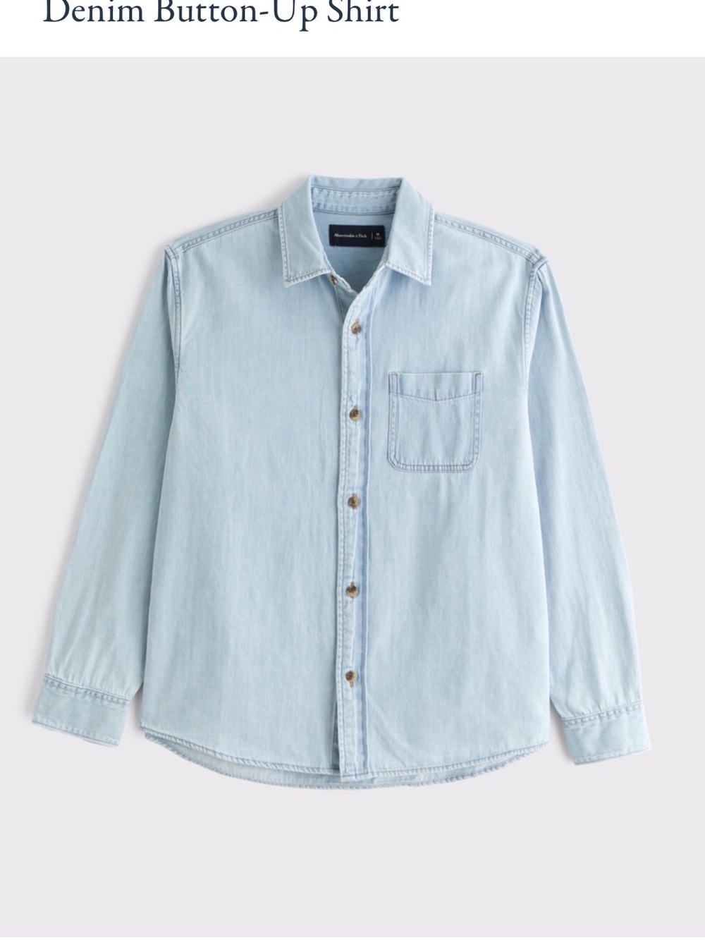 Abercrombie & Fitch Light Blue Denim Button-Down Shirt